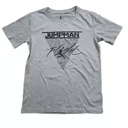 Nike Jordan Boys MEDIUM Jumpman Flight Tee Shirt Gray Graphic Tee Shirt