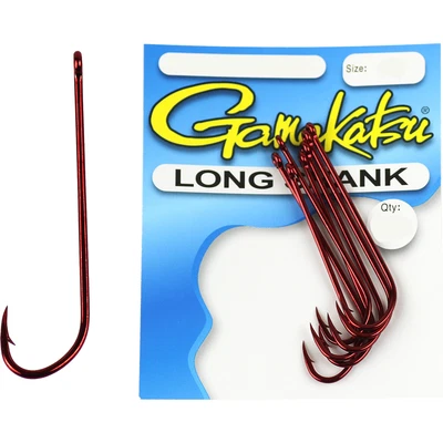 Gamakatsu Long Shank Red Fishing Hooks Size 10 to 2 Father's Day gifts