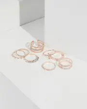 Rose Gold 10 Pack Fine Band Ring