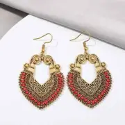 2” Bronze-tone Earring Set Bohemian Retro Drop Dangle Hook New Free Ship 8811