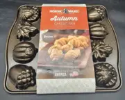 Nordic Ware Autumn Cakelet Pan 3-Cup Bronze