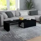 vidaXL Coffee Table Black 150x50x35 cm Engineered Wood 2BB