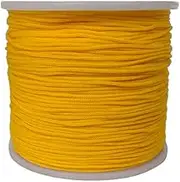 150 Yards 0.5mm Nylon Beading Cord Braided Nylon Thread String for Chinese Knotting, Bracelet, Necklace, Macramé, Jewelry Making,Sewing (Golden Yellow)