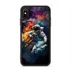 For iPhone 11 12 13 14 XS 15 Pro Max Plastic Case Astronaut Lost Cosmic