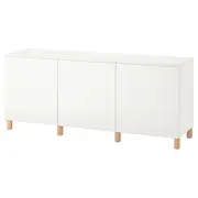 BESTÅ storage combination with doors, white/Västerviken/Ullarp white, 180x42x74 cm