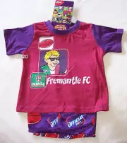 Fremantle Dockers AFL Boys Cotton Satin Pyjama Set Size 2 New
