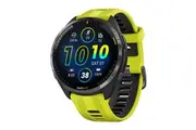 Garmin Forerunner 965 Smart Sports Watch (Carbon Grey DLC Titanium with Amp Yellow/Black Band, 47mm)