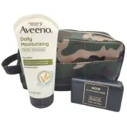 NWT Bath & Body Works Green Camo & Orange Toiletry Bag Noir Soap Facial Cleanser