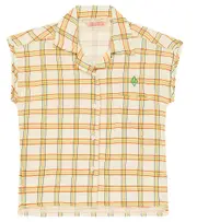 [The Animals Observatory] The Animals Observatory Kangaroo checked cotton top Y 3 white