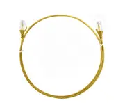 8ware CAT6 Ultra Thin Slim Cable 20m / 2000cm - Yellow Color Premium RJ45 Ethernet Network LAN UTP Patch Cord 26AWG for Data