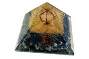 Crystal Wonderland Sodalite Clear Quartz Merkabah Orgonite Pyramid