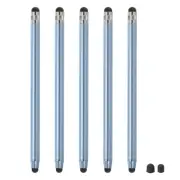5pcs Stylus Pens for Touch Screens with 2 Extra Tips Blue