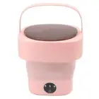H (Pink)6.5L Washing Machine Simulated Hand Washing Foldable Washer Portable