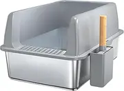 Generic Open Cat Litter Box Cat Litter Tray Sandbox Anti- with High Side Cat Litter Box Bedpan for Pet Supplies Kittens Small Animals, 60cmx41cmx30cm