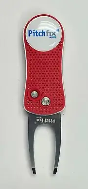 Pitchfix Hybrid Golf Divot Tool Red/Silver
