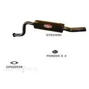 Redback Sports Pipes to suit Ford Falcon BA-BF 6Cyl & Xr6 Ute(Not Rtv) 21/2 Rear Muffler Mflow Dual Outlet - STR249D