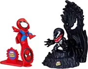 Marvel Stunt Squad Spider-Man vs. Venom Playset, 1.5-Inch Super Hero Action