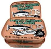 3X Trader Joe’s Light Smoked Salmon 5oz In EVOO Extra Virgin Olive Oil Delicious
