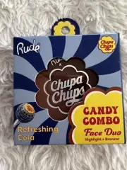 Rude Cosmetics Chupa Chups Highlighter & Bronzer Duo Shade Refreshing Cola New!