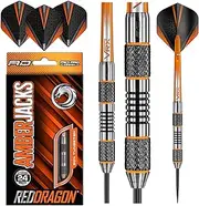 RED DRAGON Amberjack 21g, 22g, 23g, 24g or 25g Tungsten Darts Set with Flights and Stems