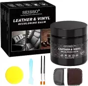 Black Leather Recoloring Balm, Black Leather Repair Kit for Car Seats, Leather R