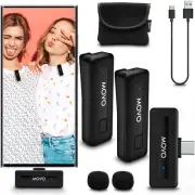 Movo Wireless Mini UC Duo USB-C Wireless Lavalier Microphone for Android