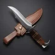 Handmade Carbon Steel Crocodile Knife, Classic Carbon Steel Bowie Knife, Carbon