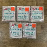 Vintage LOT 5 Packs Of 2 Kmart 25 Lbs Test Salmon Leaders Hook Size 4/0-5/0 NOS