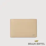 【BRAUN BUFFEL 德國小金牛】台灣總代理 布爾斯 護照夾-灰駝色/BF532-182-CN