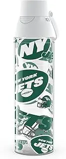Tervis Venture Lite NFL New York Jets - All Over Made in USA Double Walled Insulated Tumbler Travel Cup Keeps Drinks Cold & Hot, 24oz Water Bottle, Classic