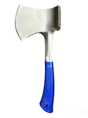 Stainless Steel Axe and Meat Tenderiser Silver Blue Handle AMT - 01