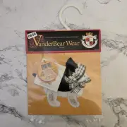 VTG 1996 Muffy Vanderbear Black and White Purrlie Cat Outfit, NOS