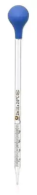 2ml Glass Graduated Dropper Pipettes Lab Dropper with Red Rubber Cap and Scale