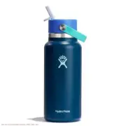 Hydro Flask 32oz Wide Mouth Flex Straw Water Bottle Winter Night: BPA-Free