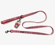 SASSY WOOF puppuccino dog leash & potty pal combo, red, NEW