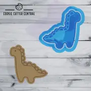 Mini Dinosaur Cookie Cutter and Embosser - 5cm x 4.9cm