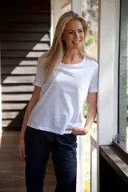 Plaited Round Neck Short Sleeve Tee--EQI-130