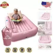 Sleep Soundly Anywhere: Toddler Travel Bed with 4-Sided Bumpers & Quick Inflate