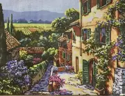 "Morning Greece" Printed Canvas for Needlepoint Tapestry Gobelin 14856
