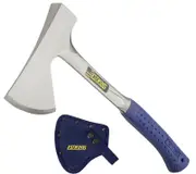 NEW ESTWING E44A 18-3/4" 476mm SPORTSMAN'S CAMPERS AXE WITH NYLON GRIP & BLUE SHEATH
