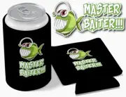 MASTER BAITER FUNNY STUBBY COOLER + FREE CAR STICKER 210mm X 100mm UTE 4X4 JDM