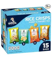 Quaker Rice Crisps 4 Flavor Sweet and Savory Variety Mix 15 count