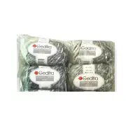 5 Skeins Gedifra FASHION TREND GOLD Wool Yarn # 5016 Gray Ivory Silver