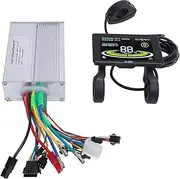Electric Motor Controller Kit, 36V 48V 350W 500W Brushless Motor with H 100 LCD Color Screen Display for Enhanced Riding Experience