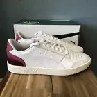 New Puma Ralph Sampson Men’s Shoes Size 12 While Red Leather Classic Sneakers
