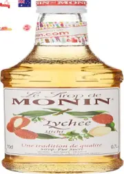Monin Lychee Syrup 700ml, Pack of 6 Bottles, Sweet Flavor for Drinks & Desserts