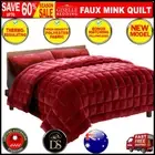 Giselle Bedding Faux Mink Quilt Plush Throw Blanket Comforter Duvet Cover New AU