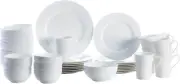 Delray 40 Piece White Dinnerware Set Service for 8 Dining Set | FREE SHIPPING AU