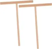 STOBAZA 2Pcs Wooden Pancake Spreader Rakes Essential Kitchen Tools for Omelette Cooking Home Spreading Gadgets Comfortable Storage