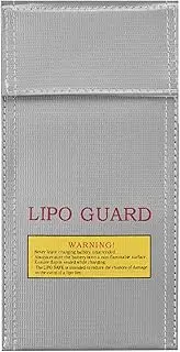 Lipo Safe Bag Fireproof Explosion-Proof Battery Guard Bag Pouch for Charge & Storage High Tempe Ure Silver
